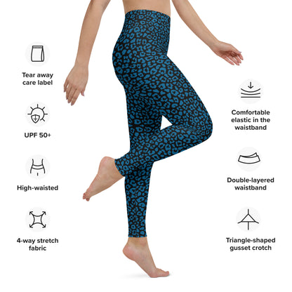 Blue Leopard Leggings